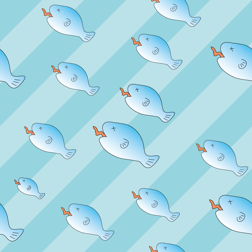 魚シームレスパターン